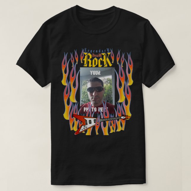 T-shirt VOTRE PHOTO ICI Legendary Rock HD (Design devant)