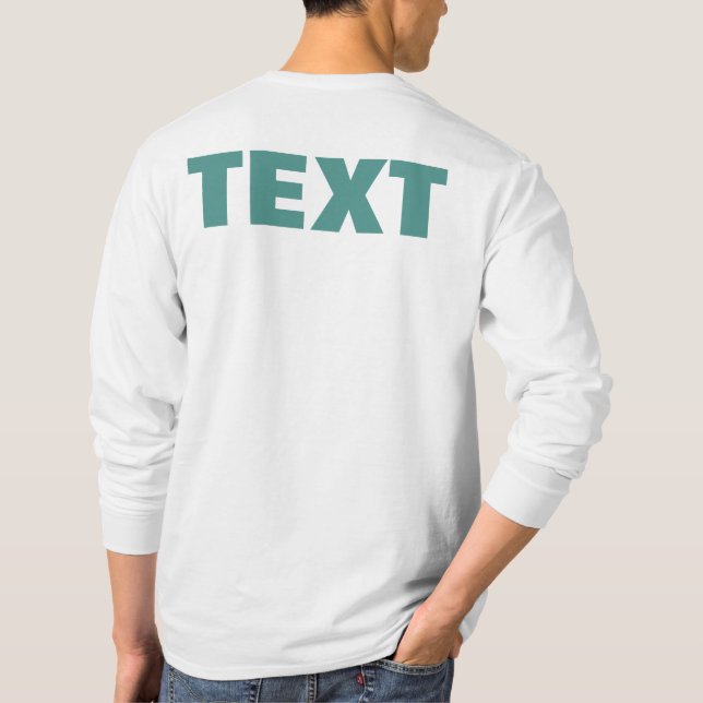 T-shirt Votre Propre Texte Ou Nom Met Une Impression Doubl (Dos)
