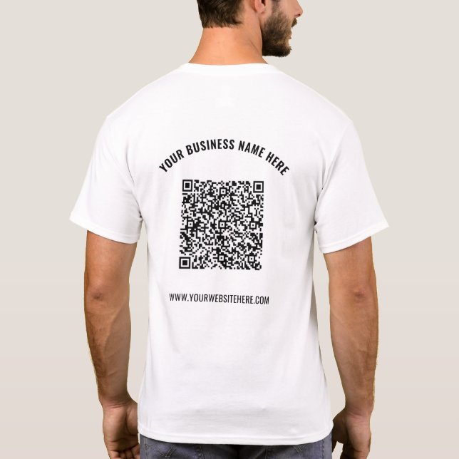 T-shirt Votre QR Code Scan Info Custom Text Company T-shir (Dos)