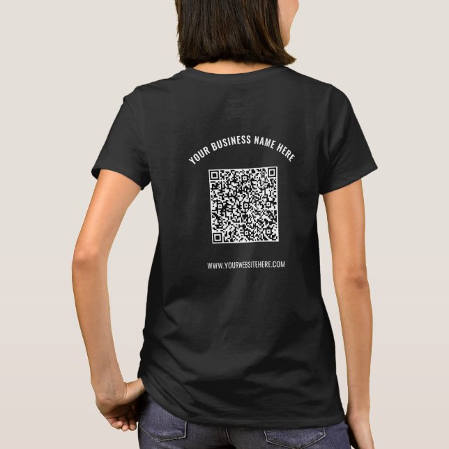 T-shirt Votre QR Code Scan Info Custom Text Company T-shir (Dos)
