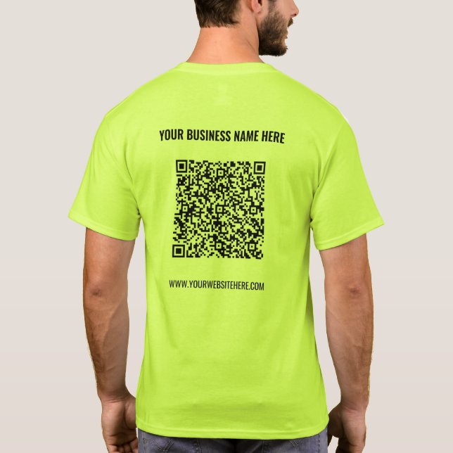 T-shirt Votre QR Code Scan Info Custom Text Company T-shir (Dos)