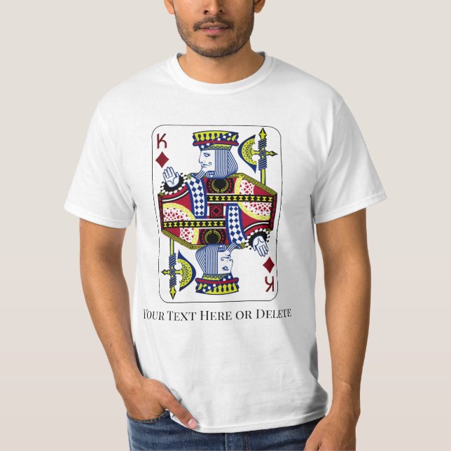 T-shirt Votre requin couleur/texte King of Diamonds Casino (Devant)