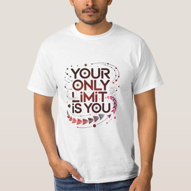 T-shirt Votre Seule Limite Est Votre Citation Brown Motiva (Devant)