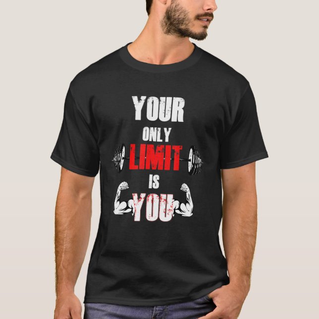 T-shirt Votre Seule Limite Est Vous Barbell Wod Fitness Ex (Devant)