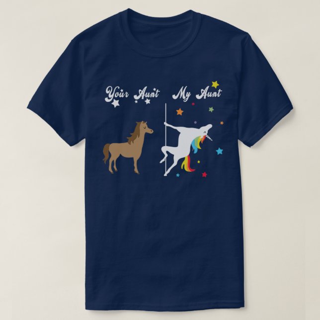 T-shirt Votre Tante Ma Tante Unicorn (Design devant)