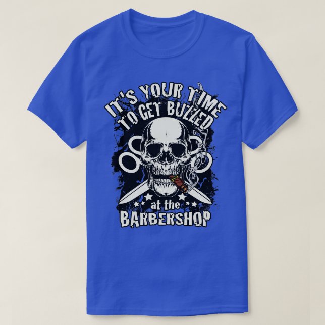 T-shirt Votre temps pour obtenir le Barber Graphic Buzzed (Design devant)