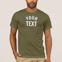 Votre texte Mens Bella+Canvas Short Sleeve Army