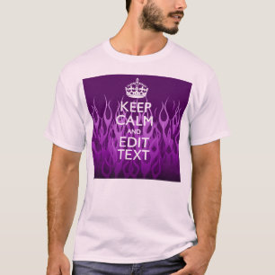 T-shirt Votre texte sur Garder le calme sur Purple Racing 