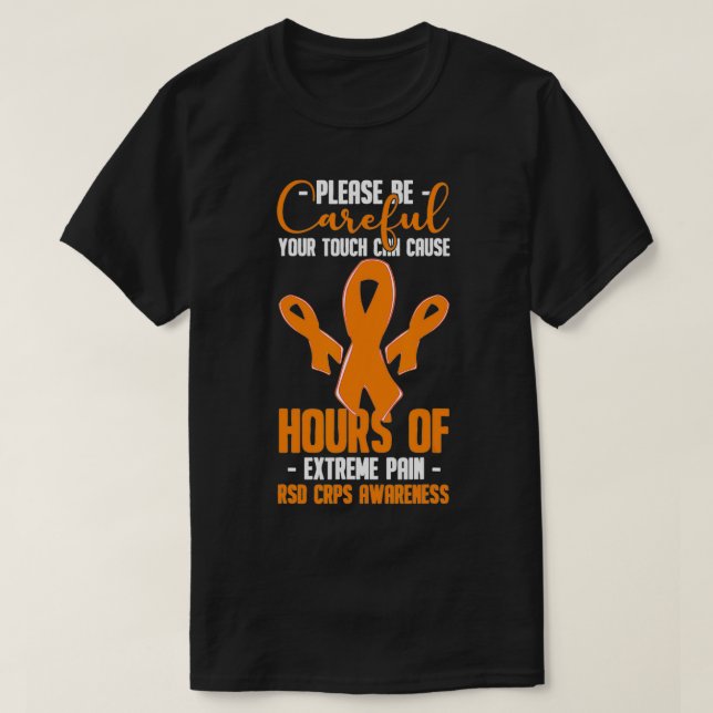 T-shirt Votre Touche peut causer Etreme Pain Support CRPS  (Design devant)