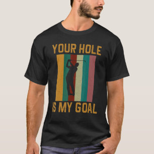 T-shirt Votre Trou Est Mon But Golf Retro Sunset Golf