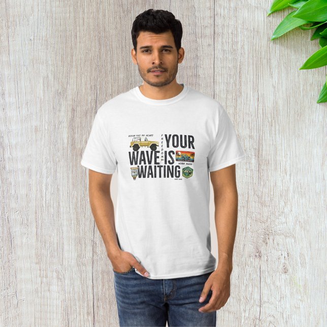 T-shirt Votre vague attend (Créateur téléchargé)