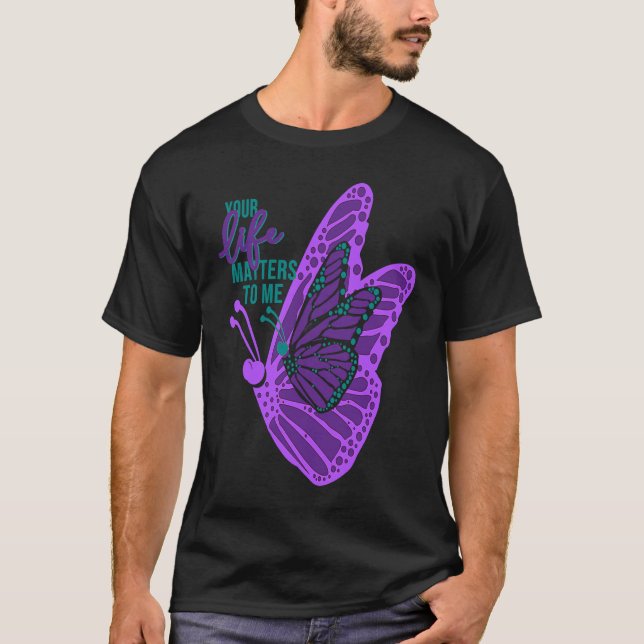 T-shirt Votre vie compte pour moi Sensibilisation à la pré (Devant)