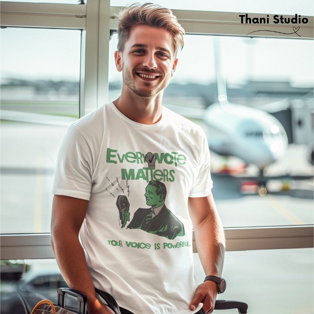 T-shirt Votre vote compte l'élection vert politique imprim (Créateur téléchargé)