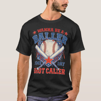 T-shirt Vouloir être un grand joueur de baseball qui donne