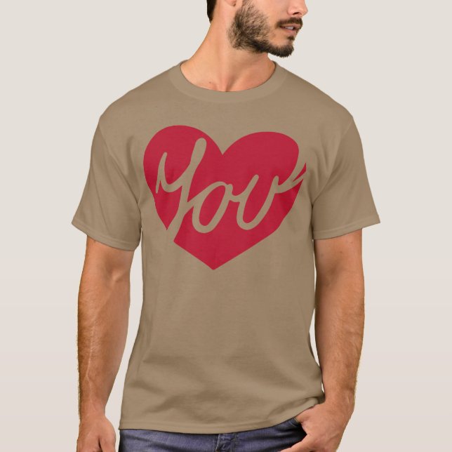 T-shirt Vous aimez cœur drôle (Devant)