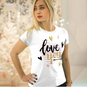 T-shirt Vous aimez Heureuse Sainte-Valentin Modern Cute
