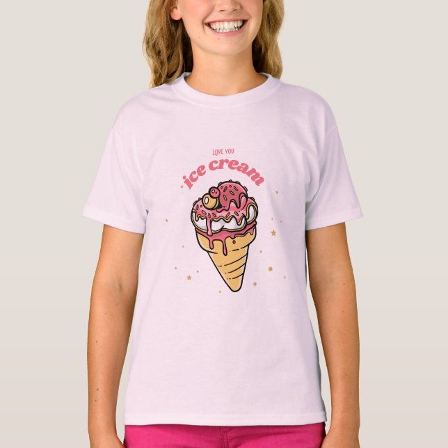 T-shirt Vous aimez la crème glacée (Devant)