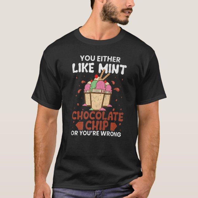 T-shirt Vous Aimez Soit Chocolat Aliments Manger Graphique (Devant)