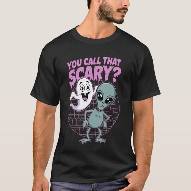 T-shirt Vous Appelez Cette Blague d'Halloween d'Alien Sarc (Devant)