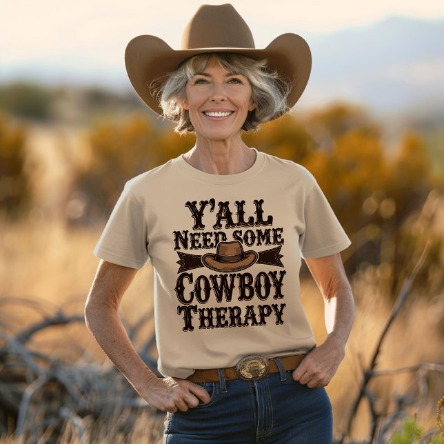 T-shirt Vous avez besoin d'une thérapie de cowboy (Créateur téléchargé)