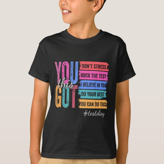 T-shirt Vous avez ce jour de test Motivation Enseignant Ét (Devant)