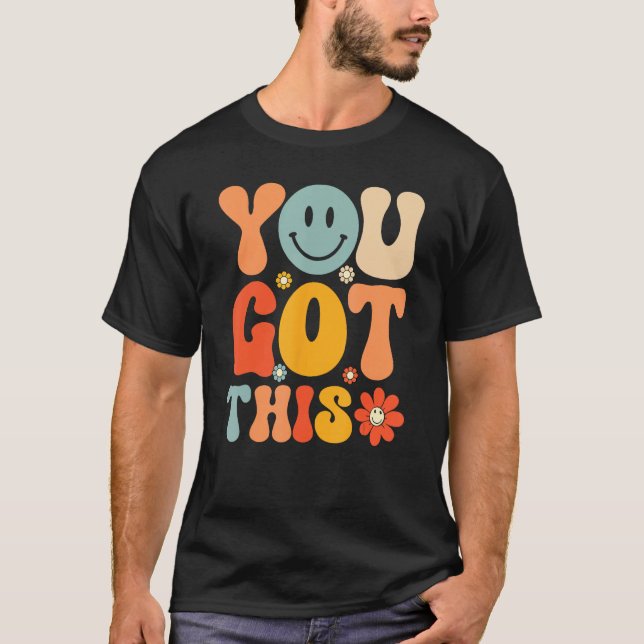 T-shirt Vous avez ce visage souriant rétro groovy de jour  (Devant)
