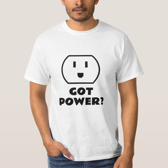 T-shirt Vous avez de l'électricité ? drôle de chemise pour (Devant)