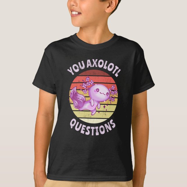 T-shirt Vous avez des questions axolotales (Devant)