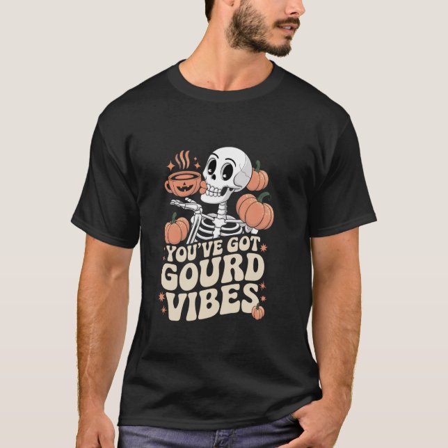 T-shirt Vous avez des vibrations de citrouille Pumpkin Spi (Devant)