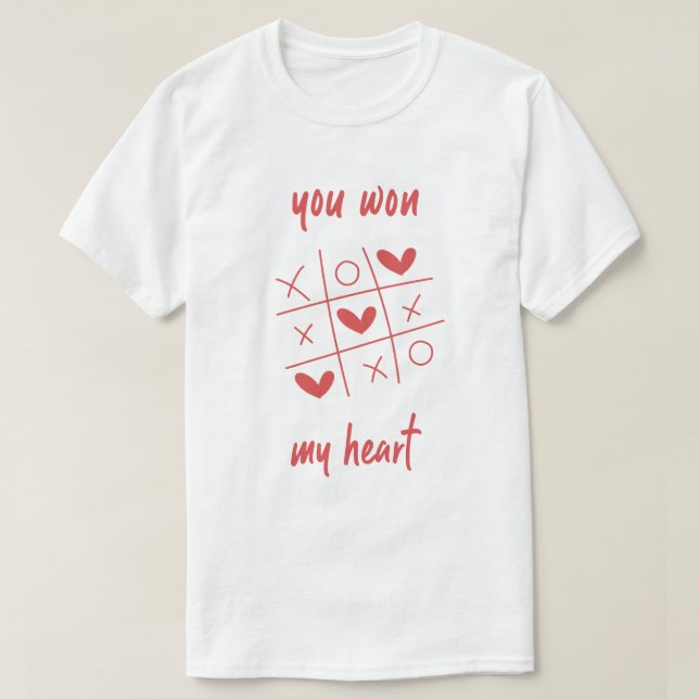T-shirt Vous avez gagné mon cœur (Design devant)