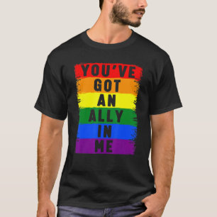 T-shirt Vous avez un allié en moi Lgbt Lesbian Bisexual Pr