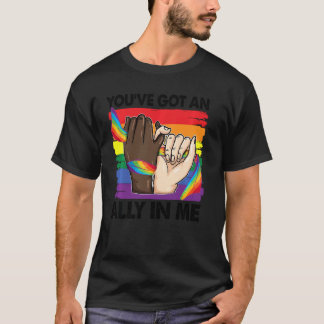 T-shirt Vous Avez Un Allié En Moi Rainbow Lgbt Drapeau Lgb