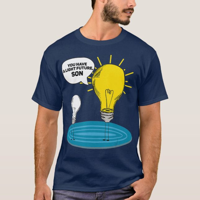 T-shirt Vous Avez Un Fils Fils Électricien Léger (Devant)