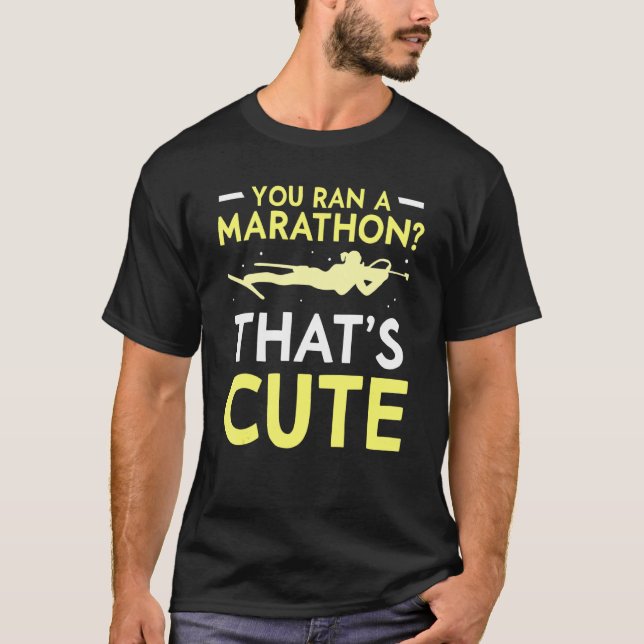 T-shirt Vous avez un marathon qui est un beau biathlon spo (Devant)