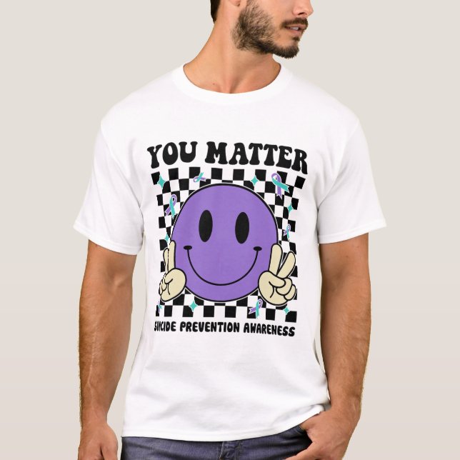 T-shirt Vous avez un problème Turquoise de ruban de ruban  (Devant)