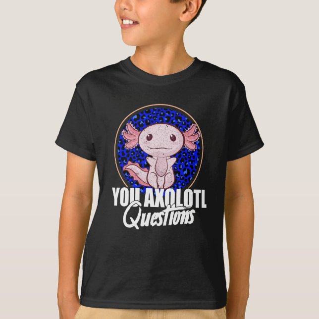 T-shirt Vous Axolotl Questions Rétro 90s Axolotl (Devant)