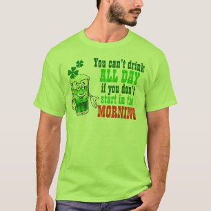 T-shirt Vous boisson biseautée toute la journée, Irlanda