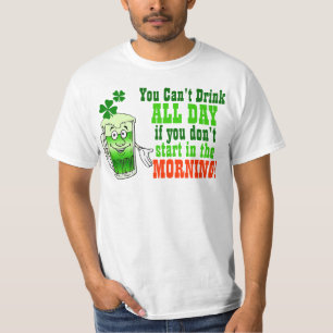 T-shirt Vous boisson biseautée toute la journée, Irlanda