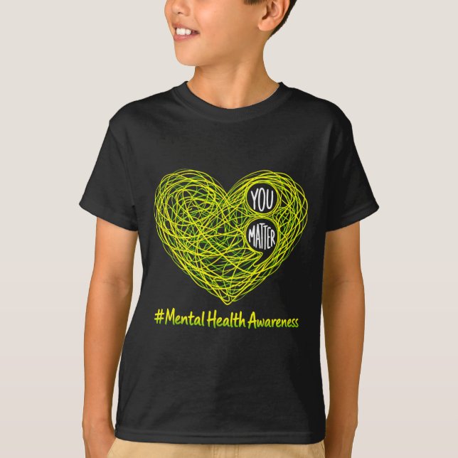 T-shirt Vous Comptez Point-virgule Sensibilisation à la Sa (Devant)