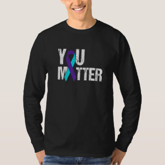 T-shirt Vous Comptez Prévention du Suicide Ruban de Sensib
