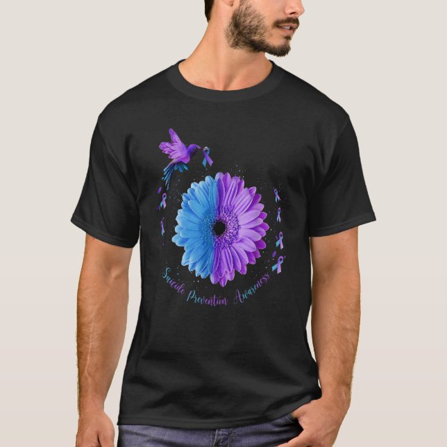 T-shirt Vous Comptez Prévention Suicide Turquoises Purple (Devant)
