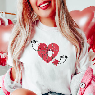 T-shirt Vous et moi Puzzle du coeur