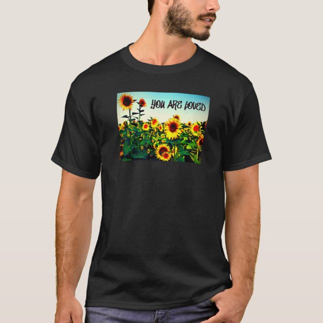 T-shirt Vous êtes aimés Tournesols (Devant)