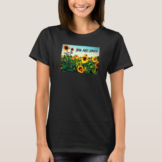 T-shirt Vous êtes aimés Tournesols (Devant)