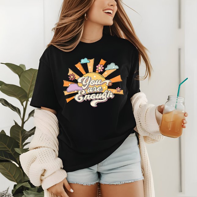 T-shirt Vous Êtes Assez De Typographie Rétro Santé Mentale (Créateur téléchargé)