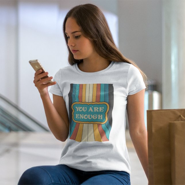 T-shirt Vous Êtes Assez Retro Inspirational Positive Citat (Créateur téléchargé)