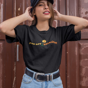 T-shirt Vous Êtes Belle Citation Inspirationnelle Texte Ré