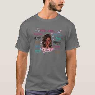 T-shirt Vous Êtes Belle Victorieuse Assez Forte Florale