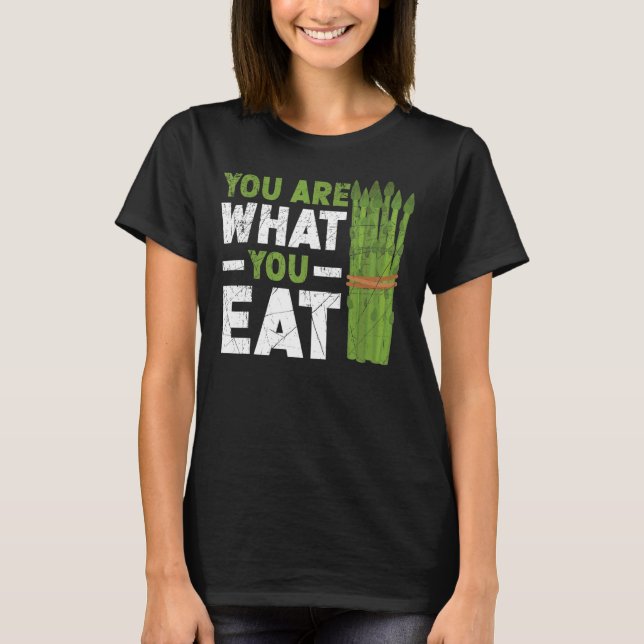 T-shirt Vous Êtes Ce Que Vous Mangez Asparagus Vegetaria (Devant)
