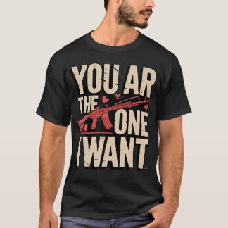 T-shirt Vous êtes celui que je veux Funny Gun Saint-Valent